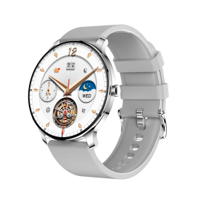 2025 New 1.43-inch AMOLED Screen Disc Ultra Thin Smart Watch Fitness Tracker (Option: Grey strap)