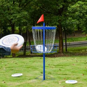Portable Disc Golf Basket Target with 24-Chain (Option: Dark Blue-650x200x630 mm)